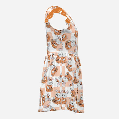 Pumpkin Bun Playsuit CuddleDress | Built-In Brief & Snap Closure