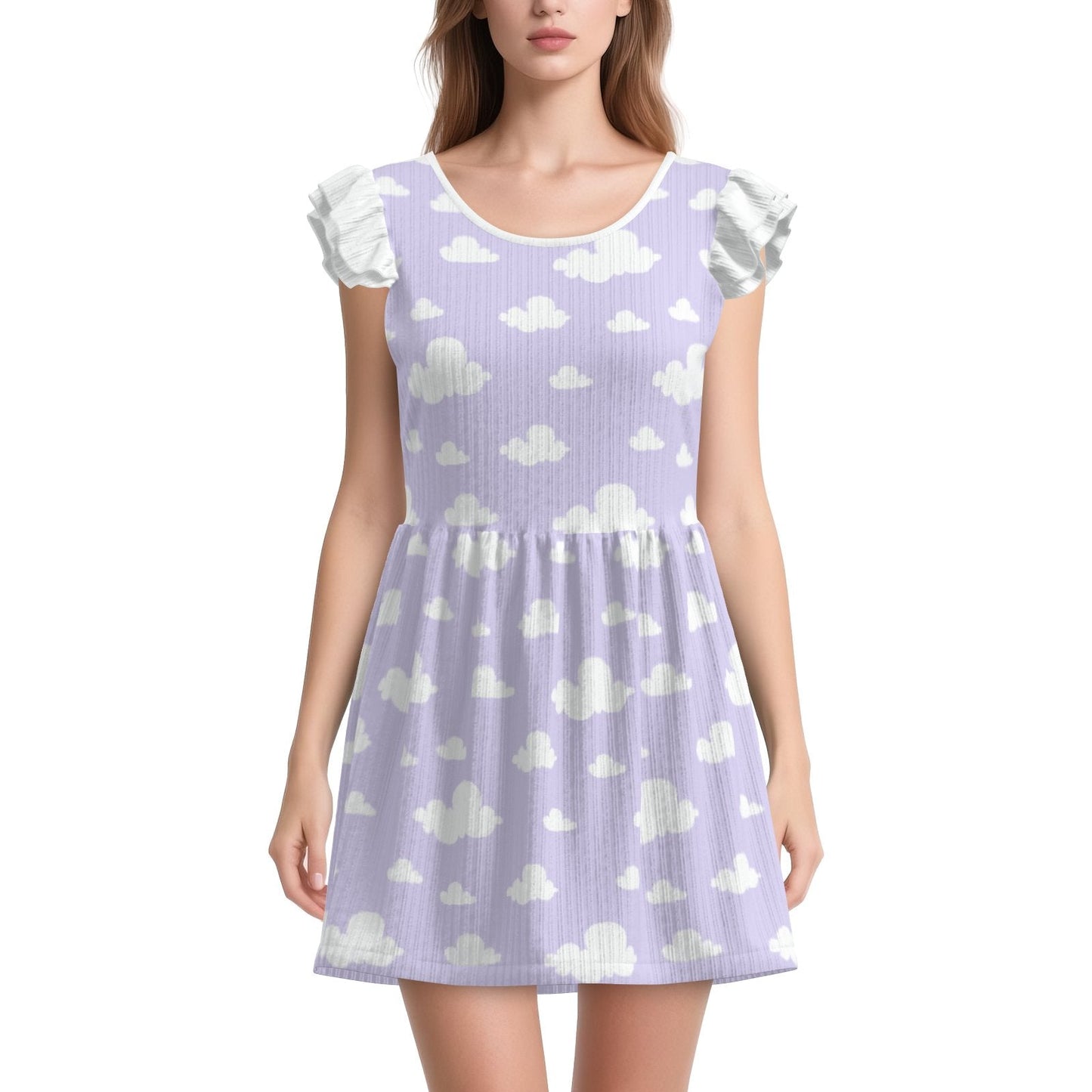 Lavender Daydream Playsuit CuddleDress | Built-In Brief & Snap Closure