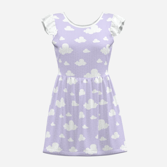 Lavender Daydream Playsuit CuddleDress | Built-In Brief & Snap Closure