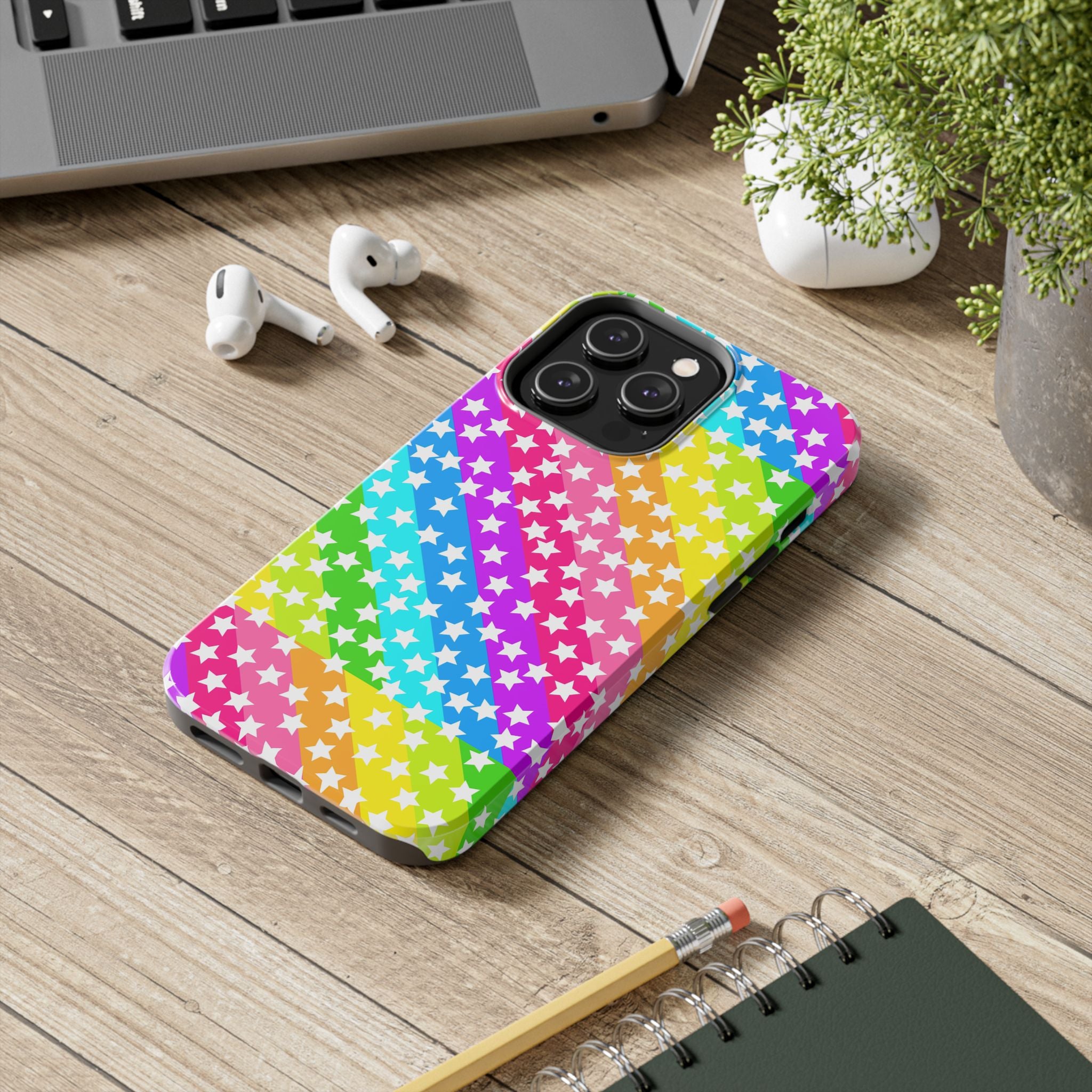 Starry Sprinkle Rainbow Tough iPhone Case