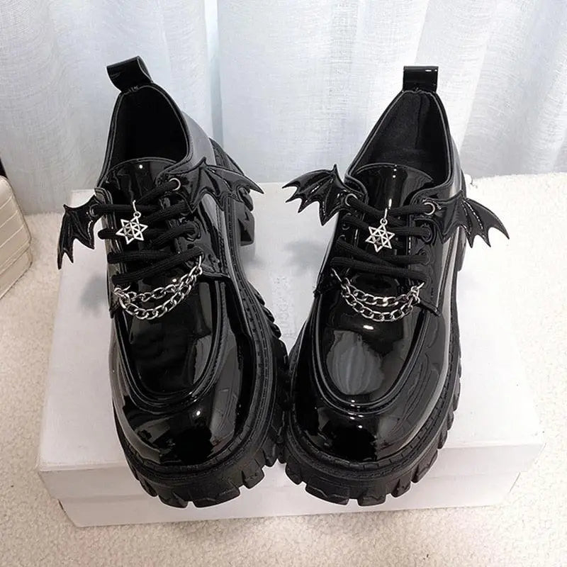 Metal Chain Platform Gothic Lolita Shoes