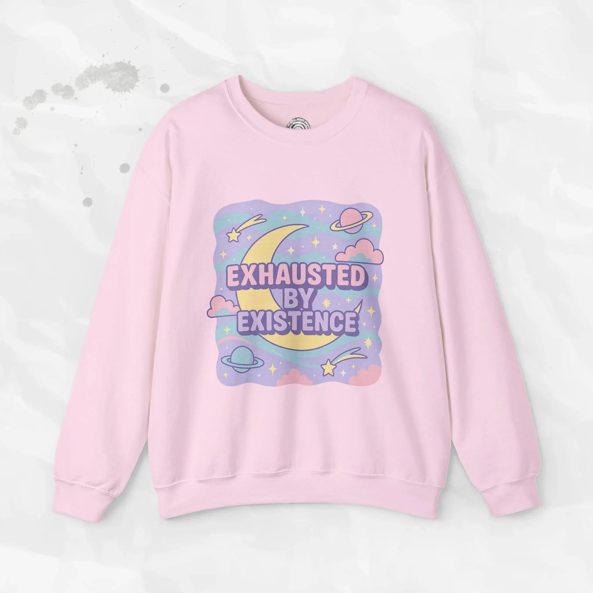 Exhausted by Existence Crew Sweater (Colors) - Puppy's Aesthetics