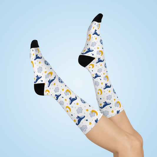 Sleepy Whale Dreams Crew Socks