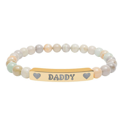 Daddy Natural Stone Bracelet (Colors) - Puppy's Aesthetics