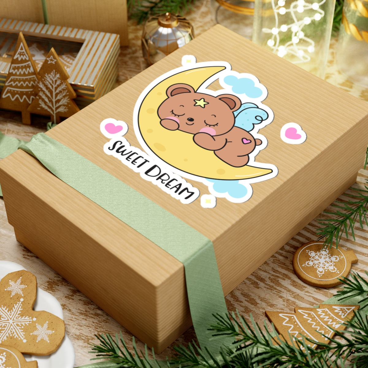 Sweet Dream Bear Kiss-Cut Sticker - Puppy's Aesthetics