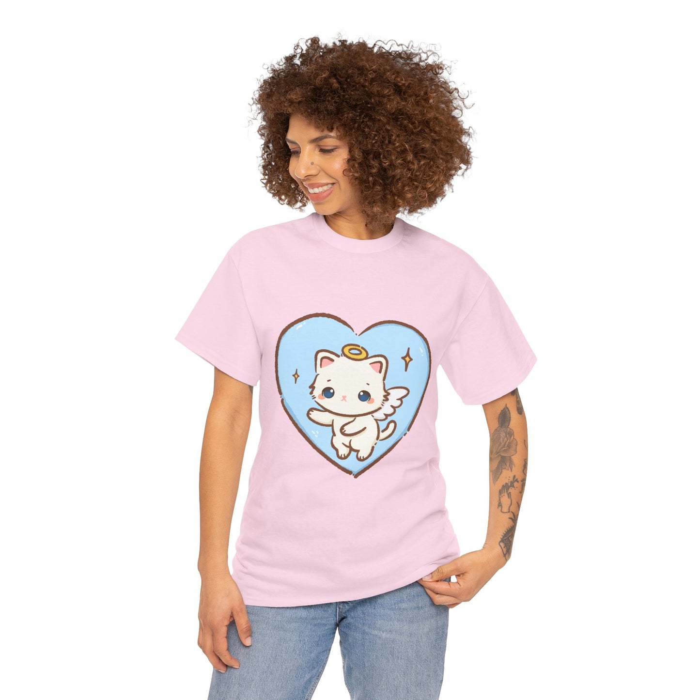 Adorable Angel Kitty Play Tee - Puppy's Aesthetics