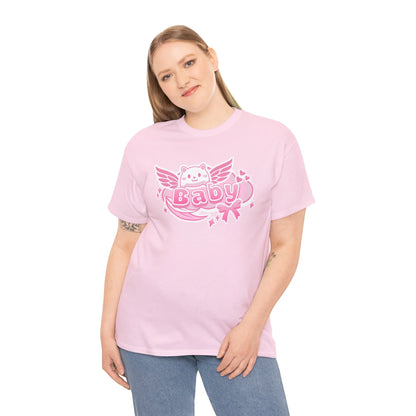 Soft Baby Pink Wings Play Tee - Puppy's Aesthetics