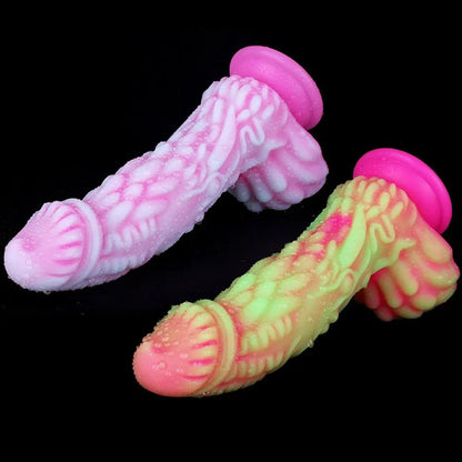 Silicone Dragon Dildo Green