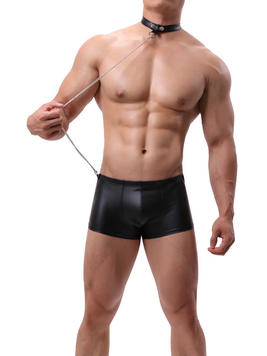 Cheeky Charm Imitation Leather Boxers