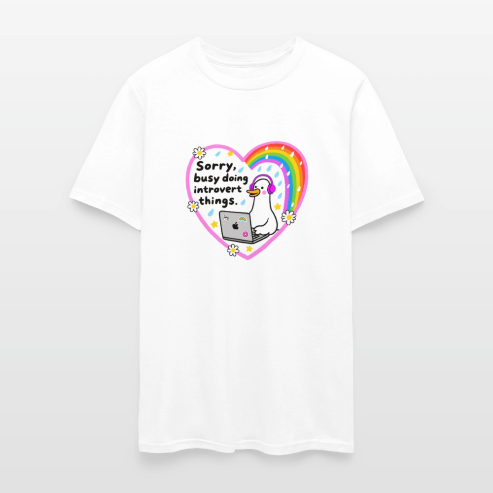 Introvert Things Unisex Play Tee - white