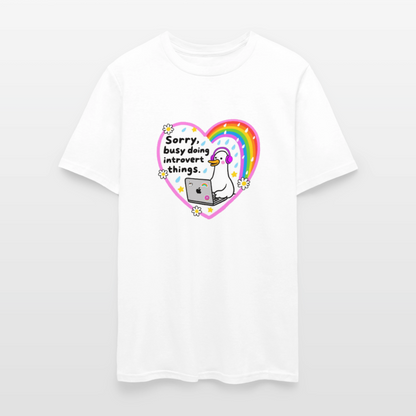Introvert Things Unisex Play Tee - white