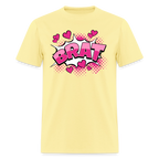 Comic Style Brat Unisex Play Tee (Colors) - cornsilk
