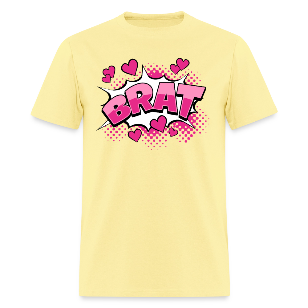 Comic Style Brat Unisex Play Tee (Colors) - cornsilk