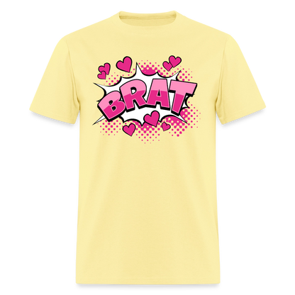 Comic Style Brat Unisex Play Tee (Colors) - cornsilk