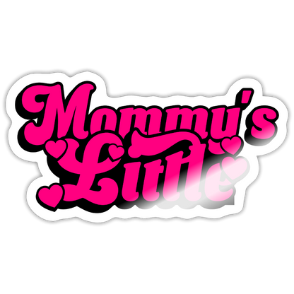 Mommy's Little Pink Vinyl Sticker - white glossy