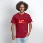 I Love Daddy Unisex Play Tee (Colors) - dark red