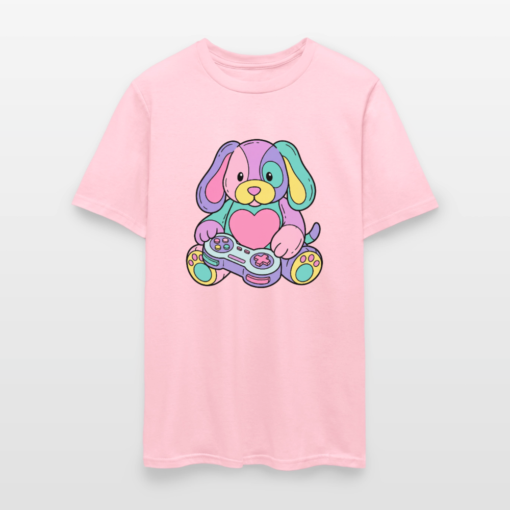 Gamer Pup Plushie Unisex Play Tee - pink