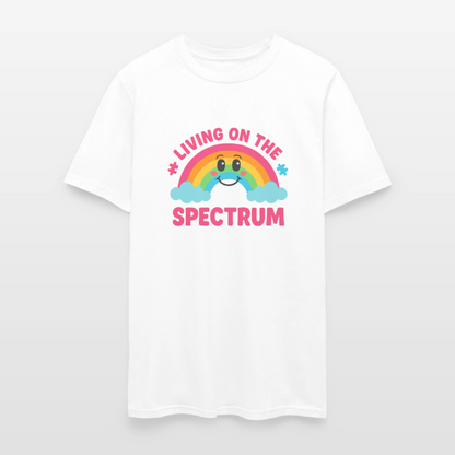 Living On Spectrum Unisex Play Tee - white