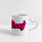 Sissy Mug with Heart Handle - white