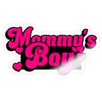 Mommy's Boy Pink Vinyl Sticker - transparent glossy