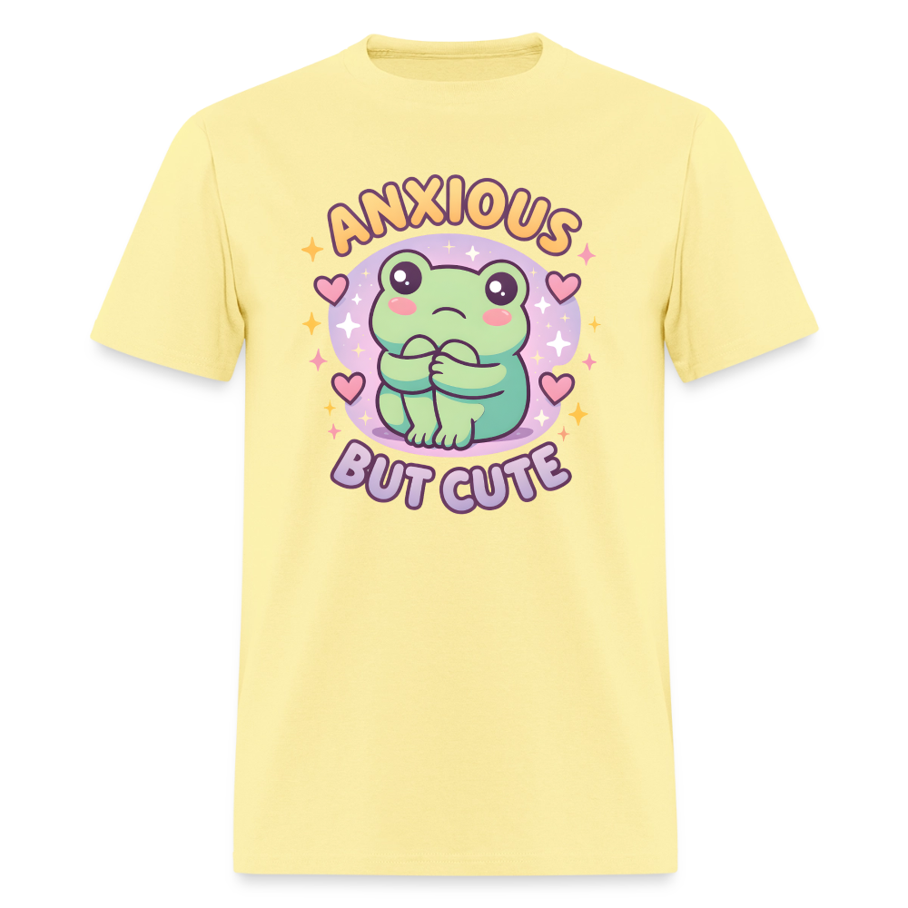 Anxious But Cute Unisex Play Tee - cornsilk