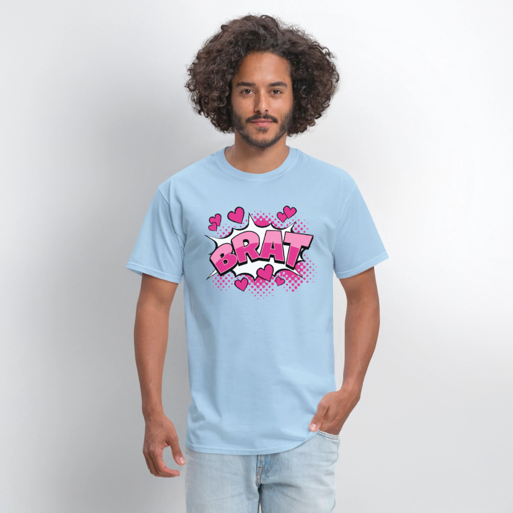 Comic Style Brat Unisex Play Tee (Colors) - powder blue