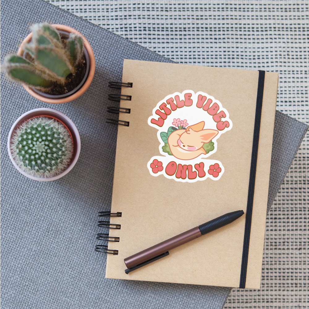 Little Vibes Only Vinyl Sticker - white glossy