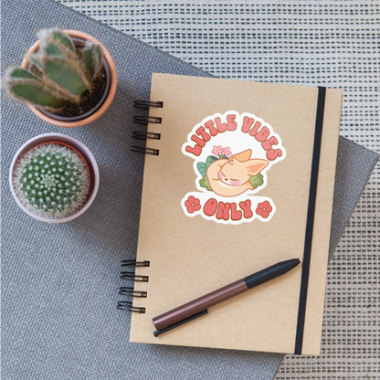 Little Vibes Only Vinyl Sticker - white glossy