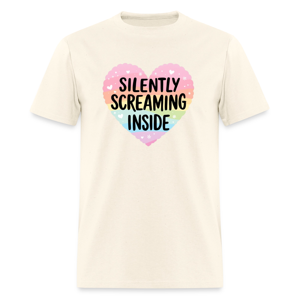 Silently Screaming Unisex Play Tee - sweet cream heather