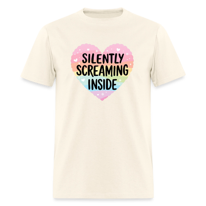 Silently Screaming Unisex Play Tee - sweet cream heather