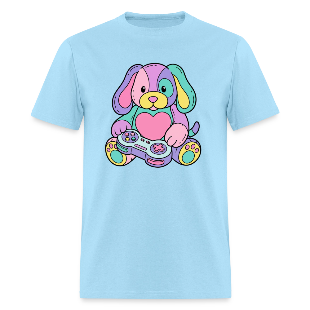 Gamer Pup Plushie Unisex Play Tee - powder blue