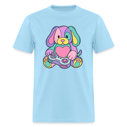 Gamer Pup Plushie Unisex Play Tee - powder blue