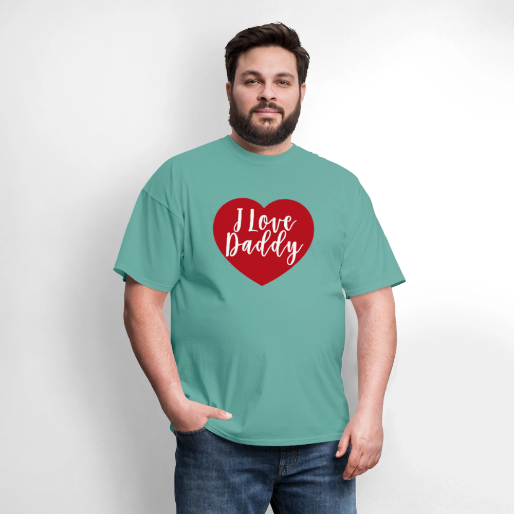 I Love Daddy Unisex Play Tee (Colors) - aquatic