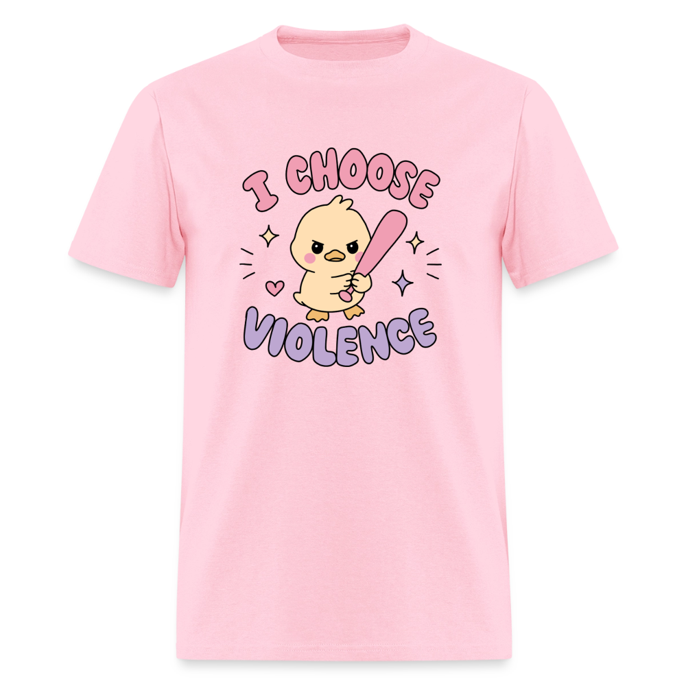 Choose Violence Unisex Play Tee (Colors) - pink