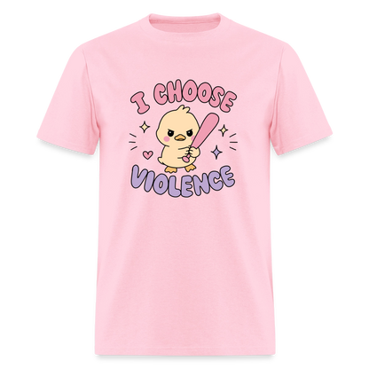 Choose Violence Unisex Play Tee (Colors) - pink