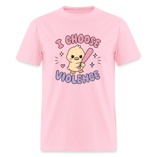 Choose Violence Unisex Play Tee (Colors) - pink