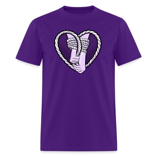 Heartbound Rope Bunny  Unisex Play Tee - purple