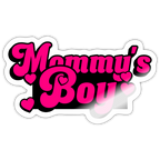 Mommy's Boy Pink Vinyl Sticker - white glossy
