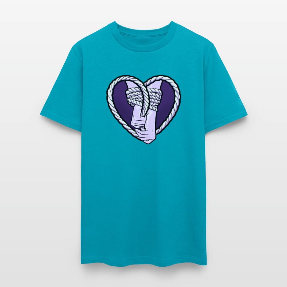 Heartbound Rope Bunny  Unisex Play Tee - turquoise
