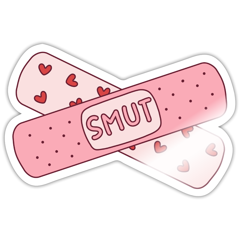 Smut Girly Band-aid Sticker - white glossy