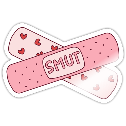 Smut Girly Band-aid Sticker - white glossy