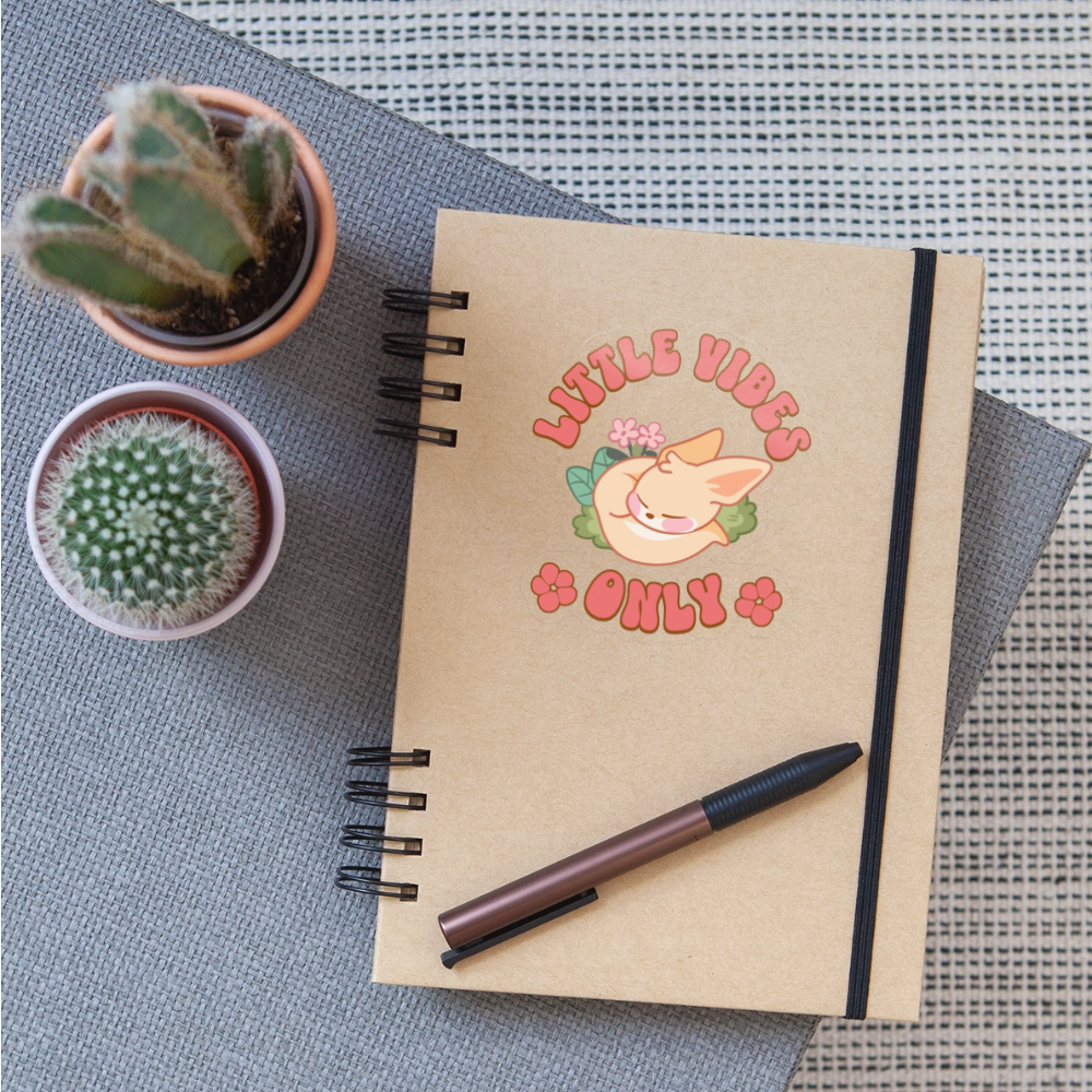 Little Vibes Only Vinyl Sticker - transparent glossy