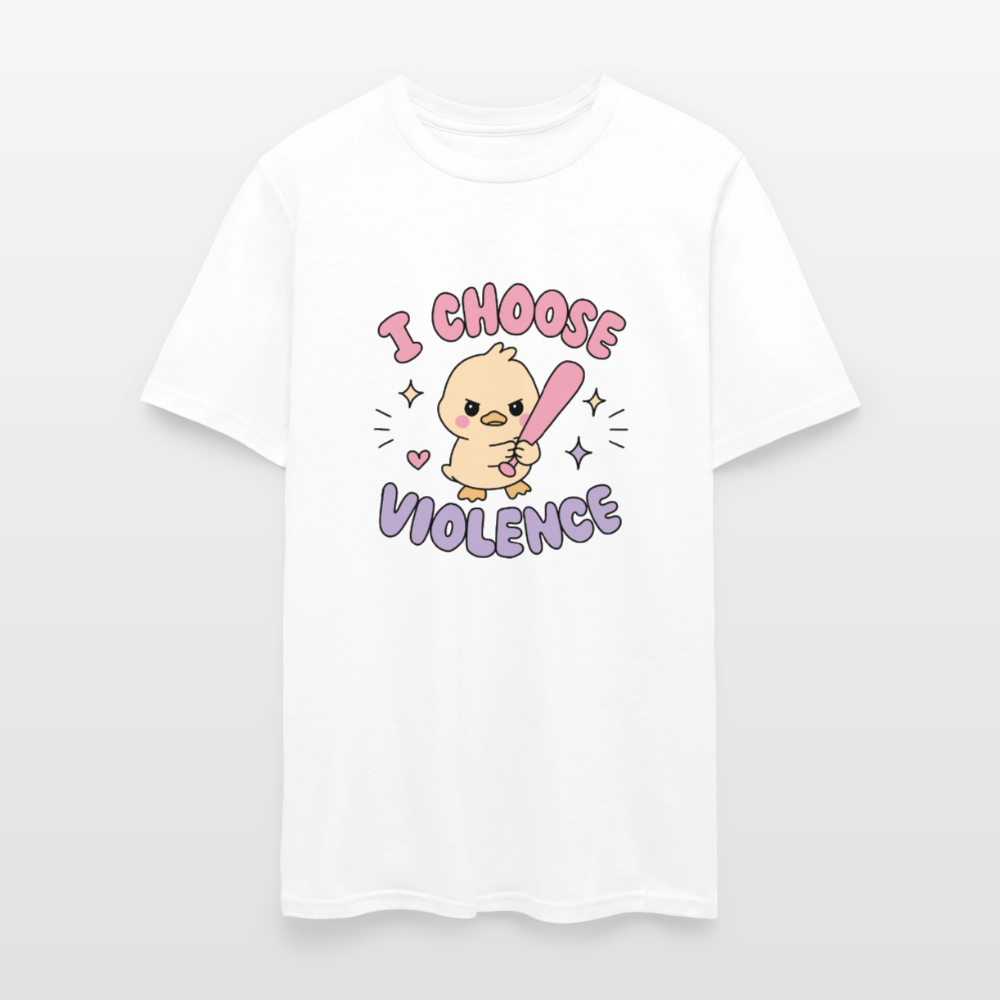 Choose Violence Unisex Play Tee (Colors) - white