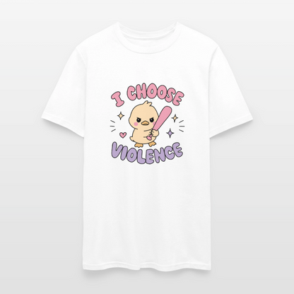 Choose Violence Unisex Play Tee (Colors) - white