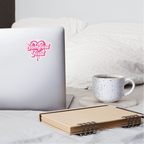 Pink Comfort First Vinyl Sticker - white matte