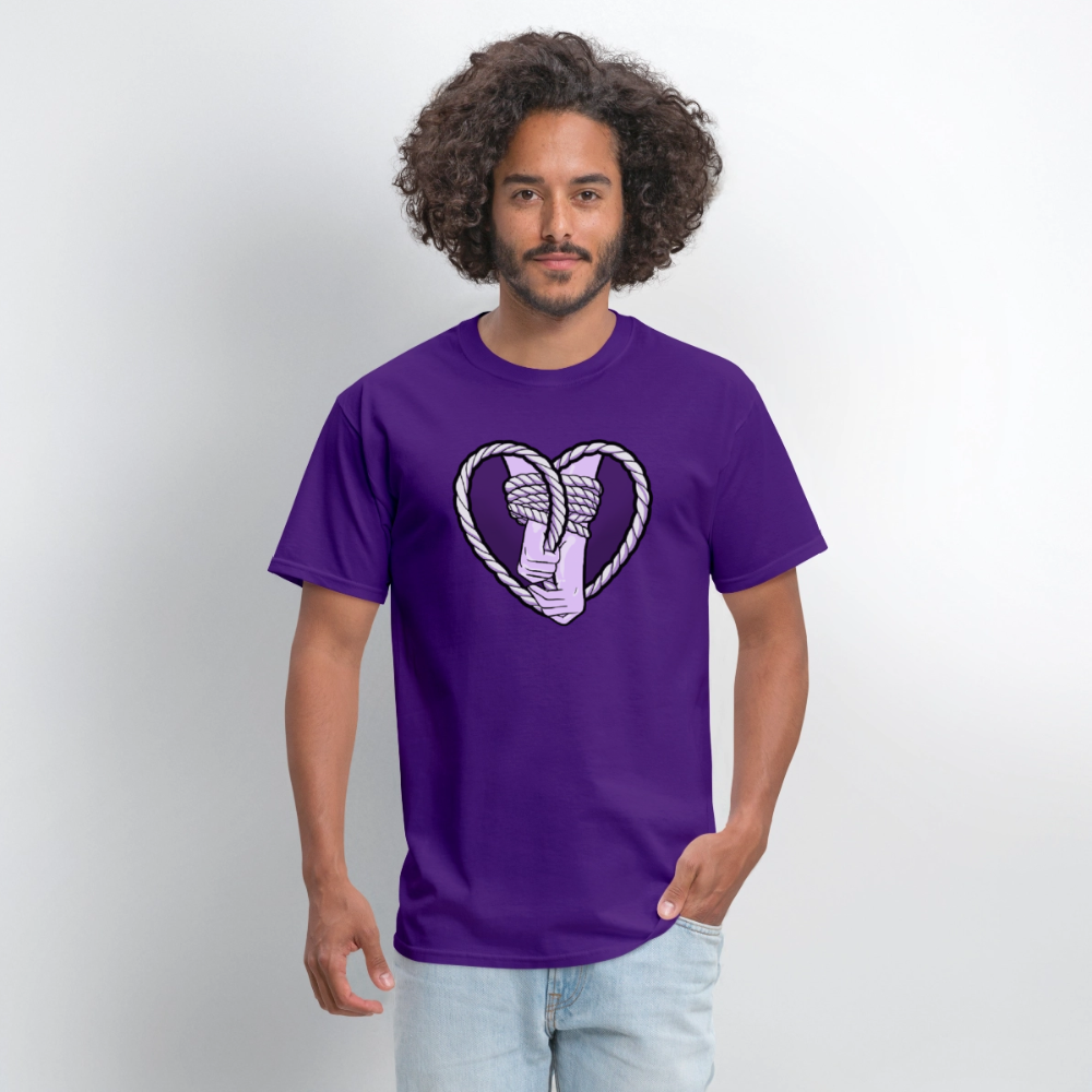 Heartbound Rope Bunny  Unisex Play Tee - purple