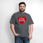 I Love Daddy Unisex Play Tee (Colors) - charcoal
