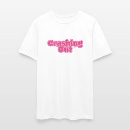 Crashing Out Unisex Play Tee - white