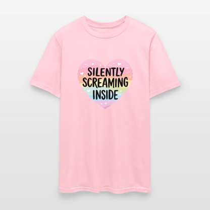 Silently Screaming Unisex Play Tee - pink