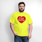 I Love Daddy Unisex Play Tee (Colors) - safety green